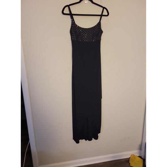 Y2K My Michelle Black Babydoll Maxi Dress Sz S - Picture 3 of 7